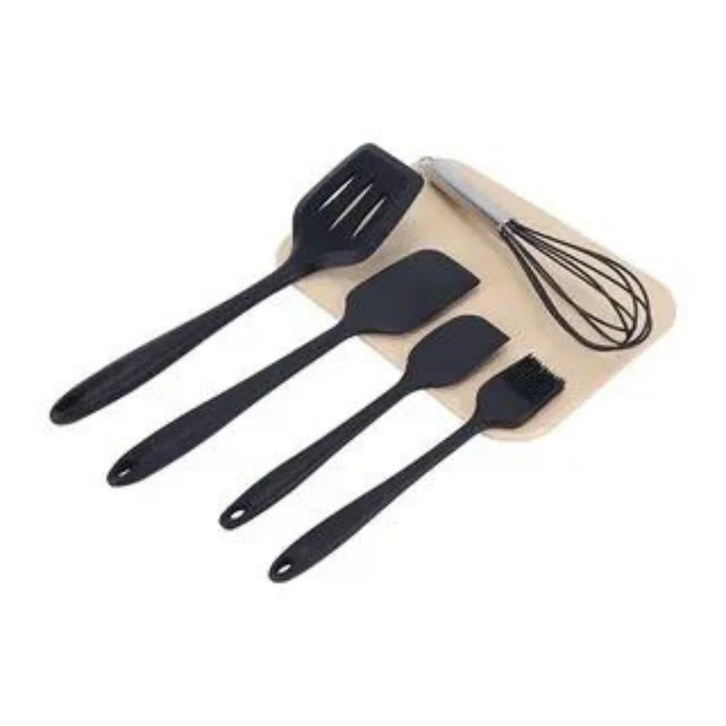 Kit de 5 Utensílios de Cozinha - Cores Sortidas - Design Resistente e Moderno